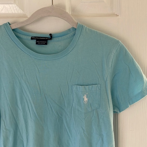 Light Blue Ralph Lauren Tee Shirt - Picture 1 of 3